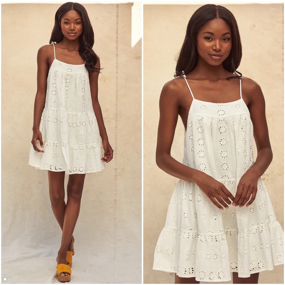 Lulus Babydoll Dress with Self-Tie Straps